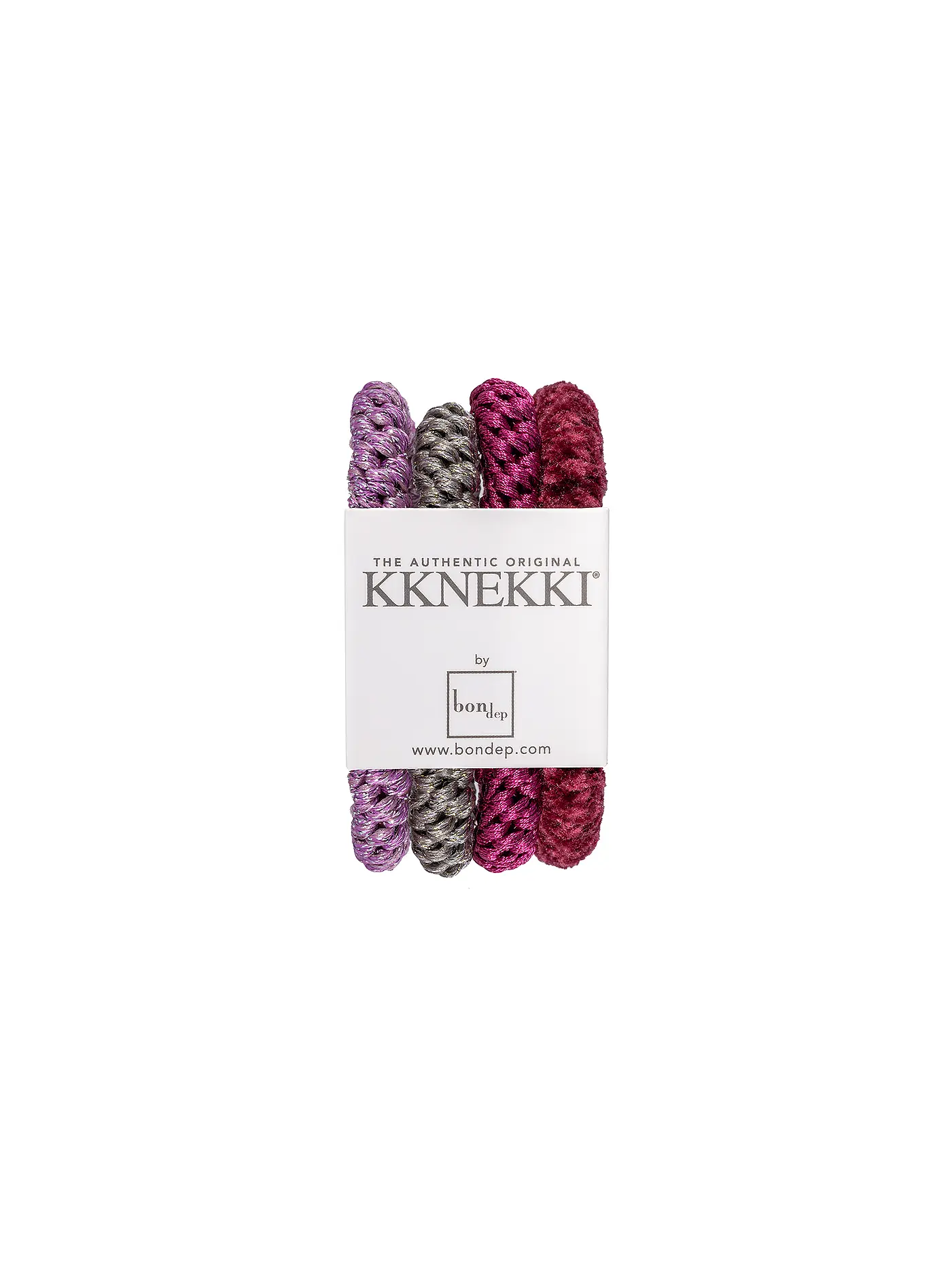 KKNEKKI | Haargummi 4er Pkg BUNDLE 20 | dunkelrot